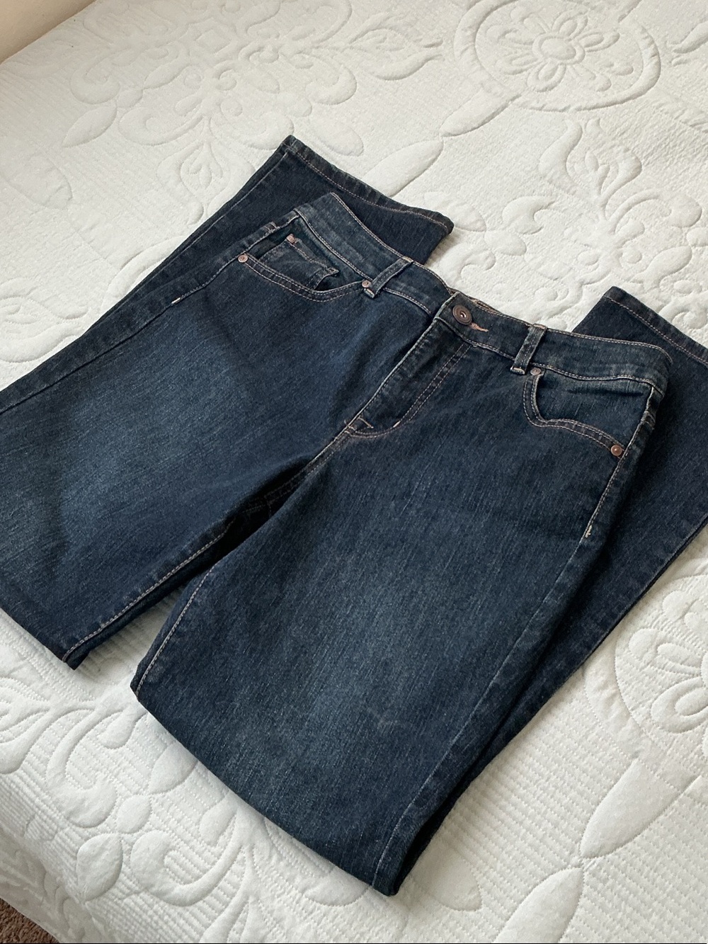 Bandolino Samantha Dark Blue Straight-Leg Jeans